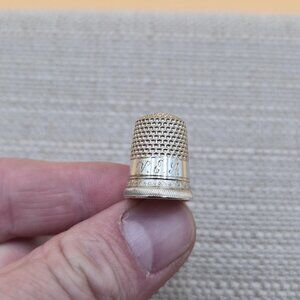 Sterling Silver Engraved Initials V E P Fancy Sewing Thimble A5744